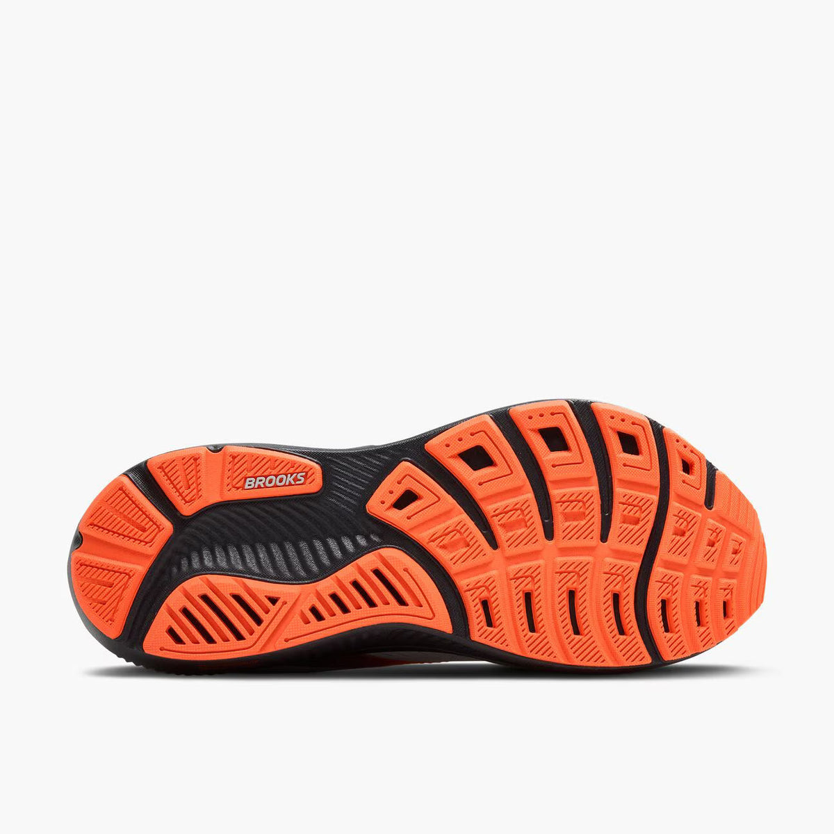 Brooks Men's Ghost 17 (Wide) - Oyster Mushroom/Orange/Ebony