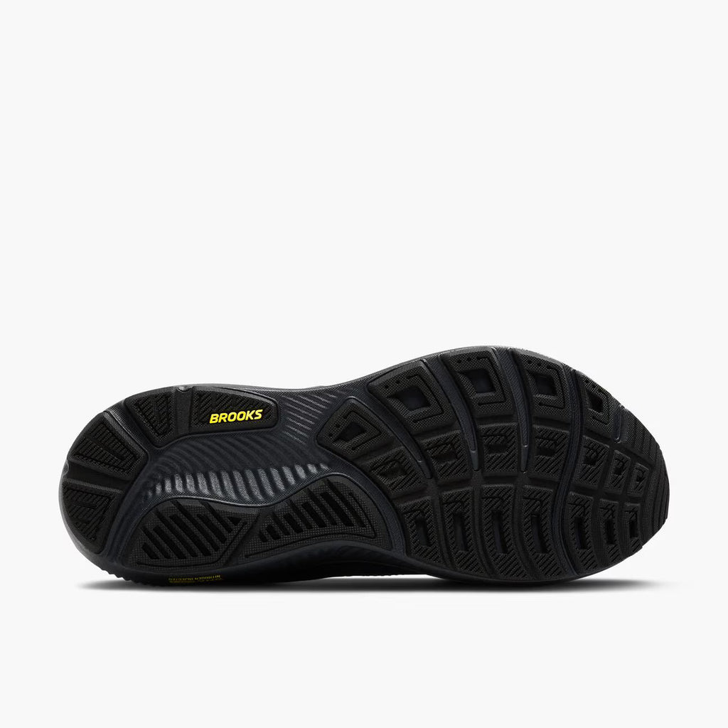 Brooks Men's Ghost 17 (Wide) - Ebony/Black/Yellow