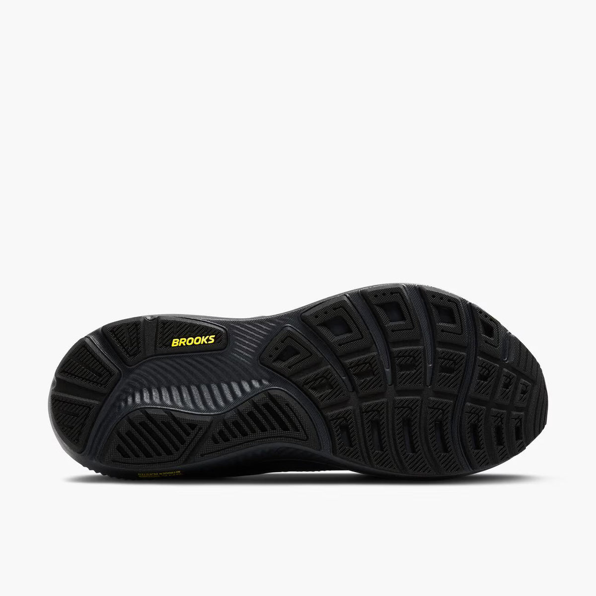 Brooks Men's Ghost 17 (Wide) - Ebony/Black/Yellow