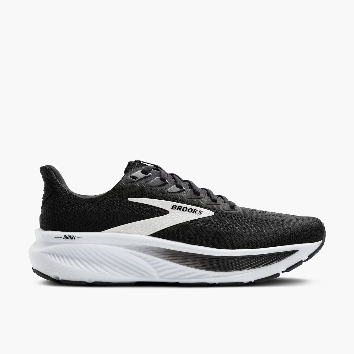 Brooks Men's Ghost 17 (Wide) - Black/Grey/White