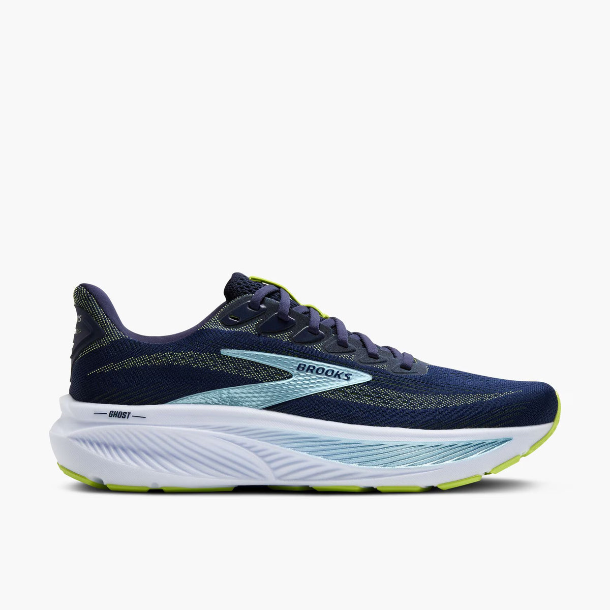 Brooks Men's Ghost 17 - Peacoat/Lime/Blue