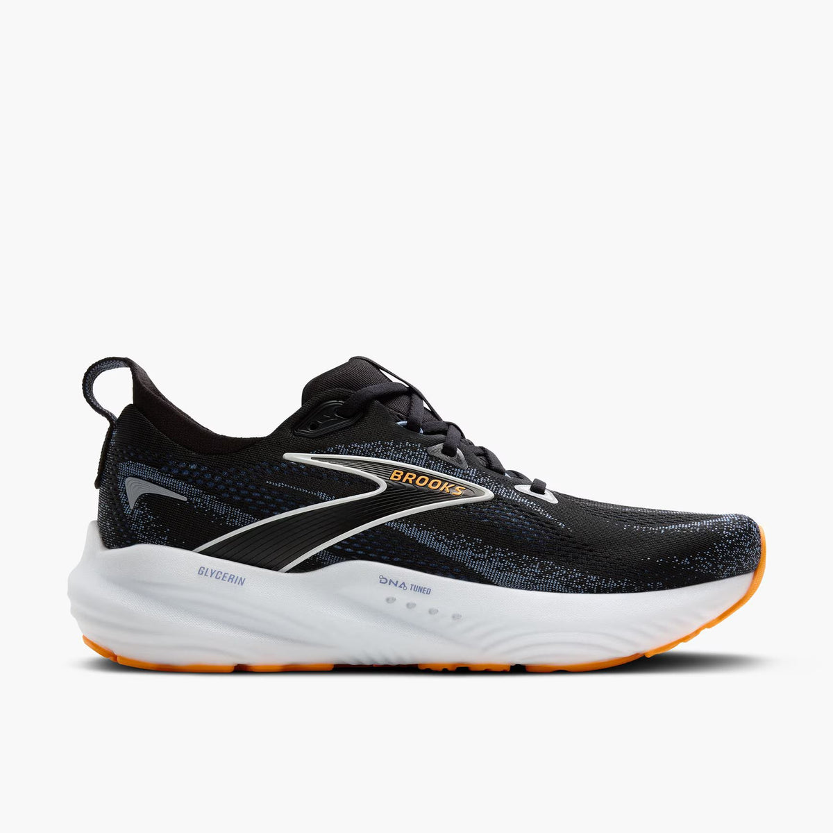 Brooks Men's Glycerin 22 (2E Wide) - Black/Country Blue/Orange Pop