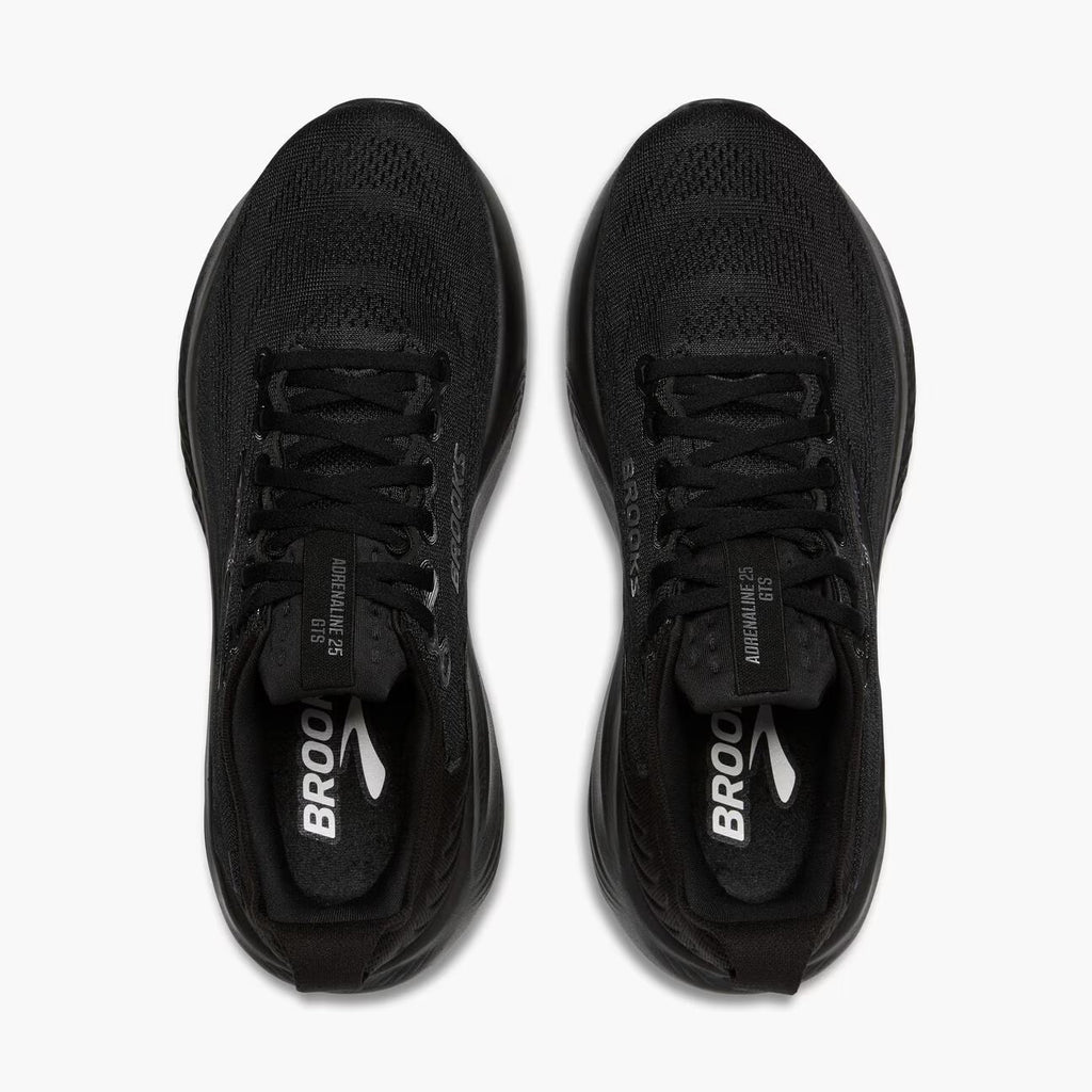 Brooks Men's Adrenaline GTS 25 - Black/Black/Ebony - Extra Wide (4E)
