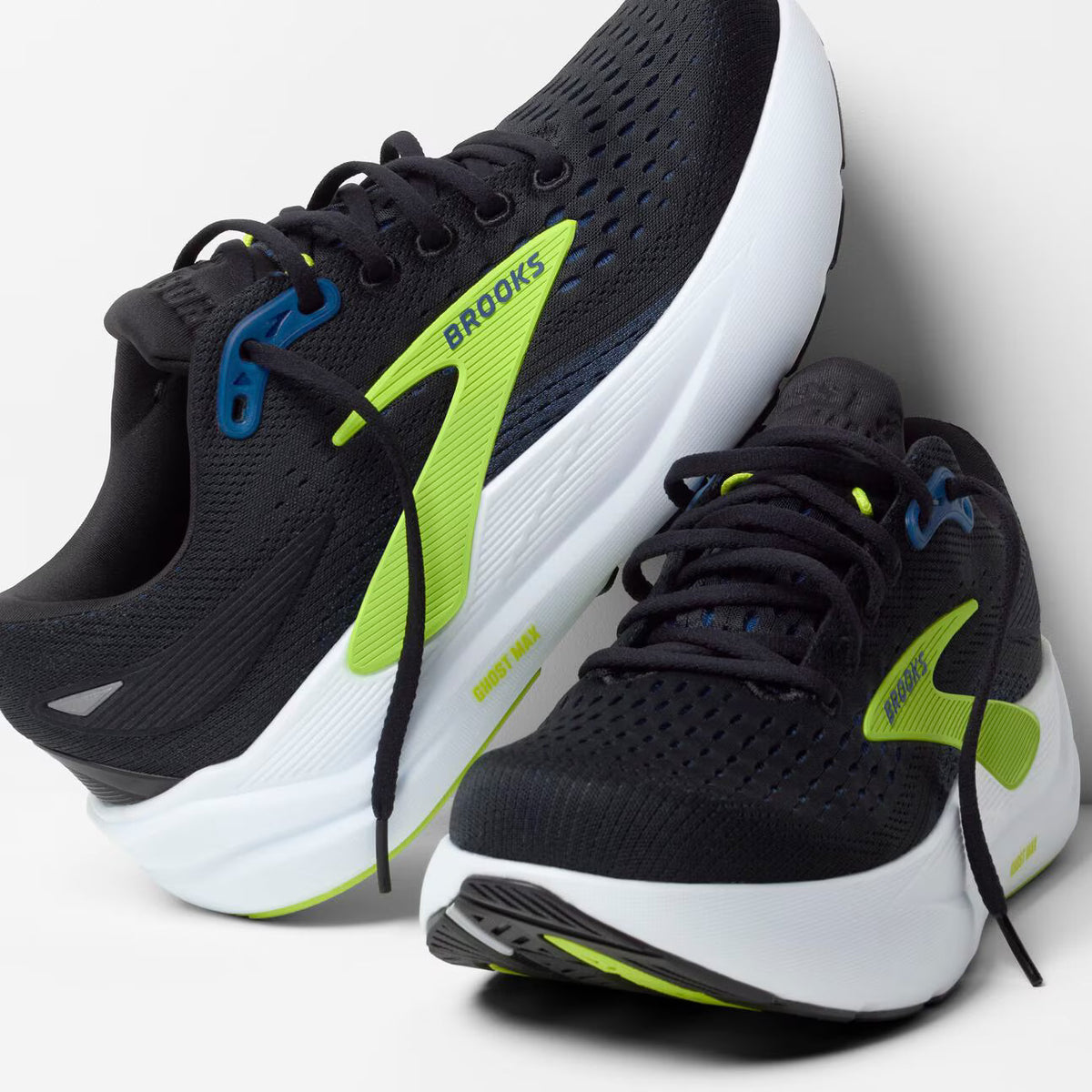 Brooks Men's Ghost Max 3 - Black/Navy/Acid Lime