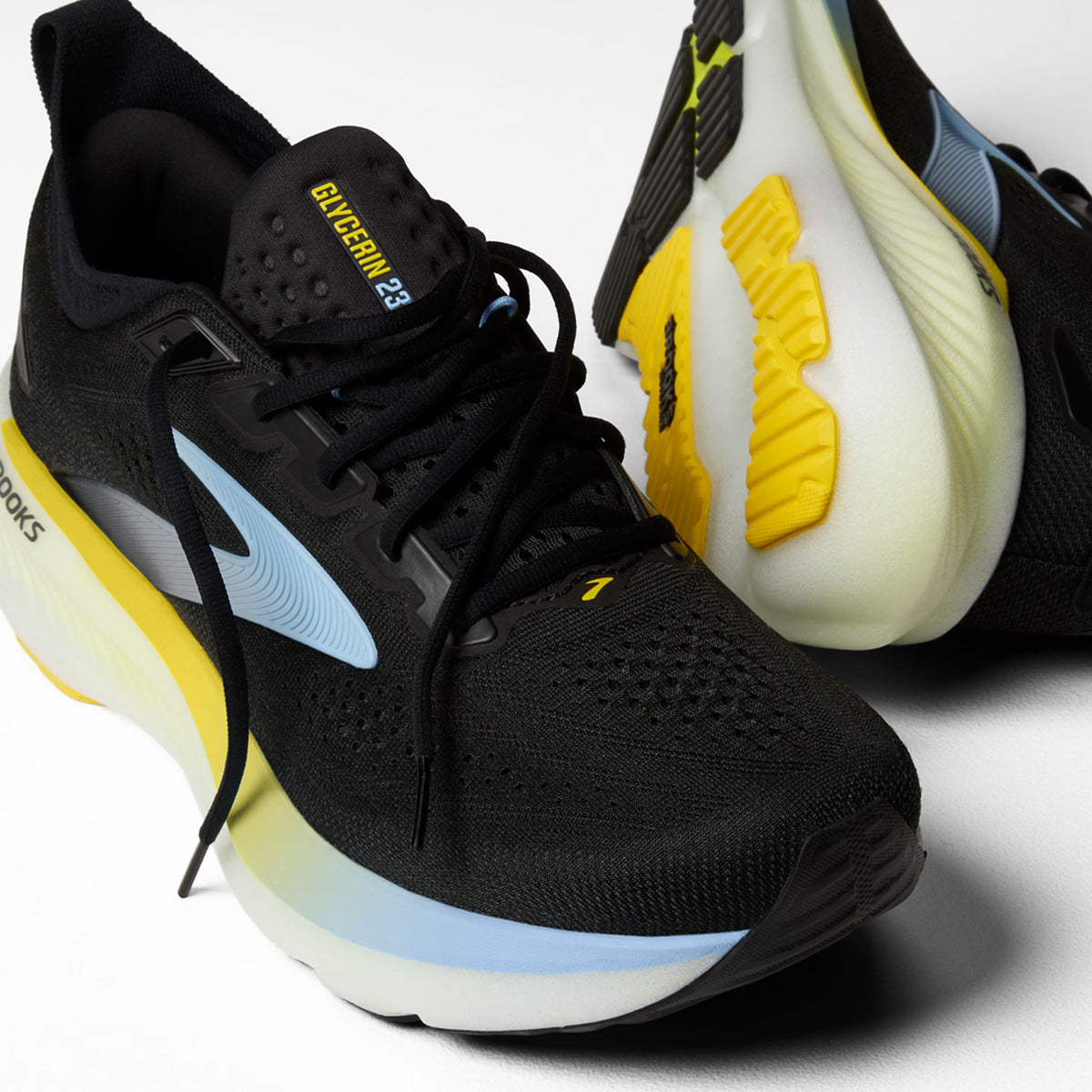Brooks Men's Glycerin 23 - Black/Cyber Yellow/Nightlife
