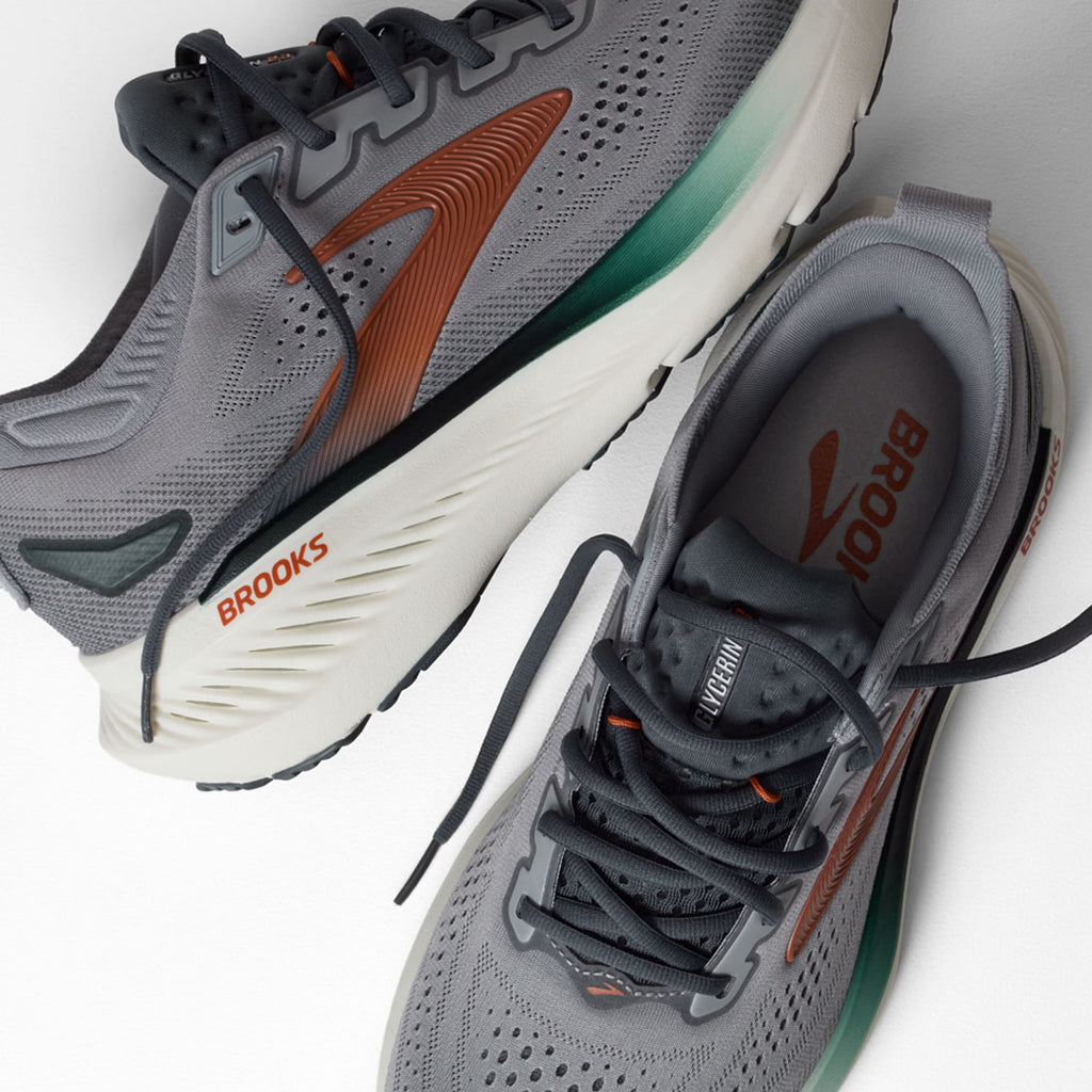 Brooks Men's Glycerin 23 - Weathervane/Bombay Brown/Clear