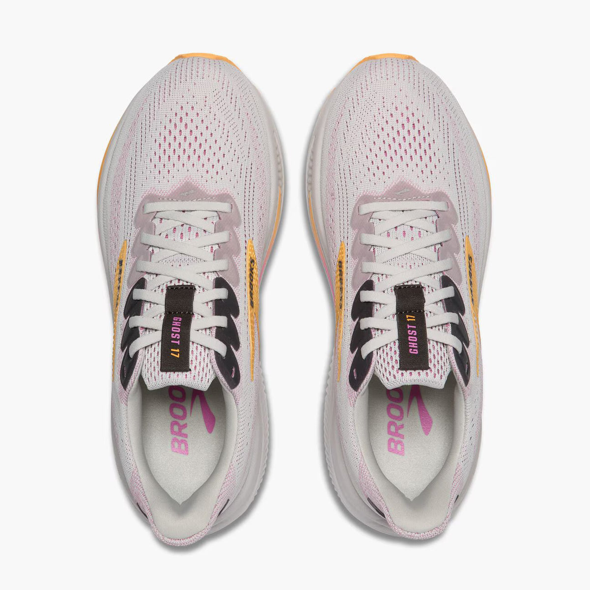 Brooks Women's Ghost 17 (Narrow) - Oyster/Apricot/Pink