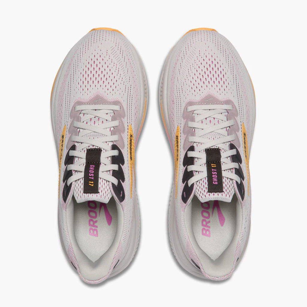 Brooks Women's Ghost 17 (2E Wide) - Oyster/Apricot/Pink
