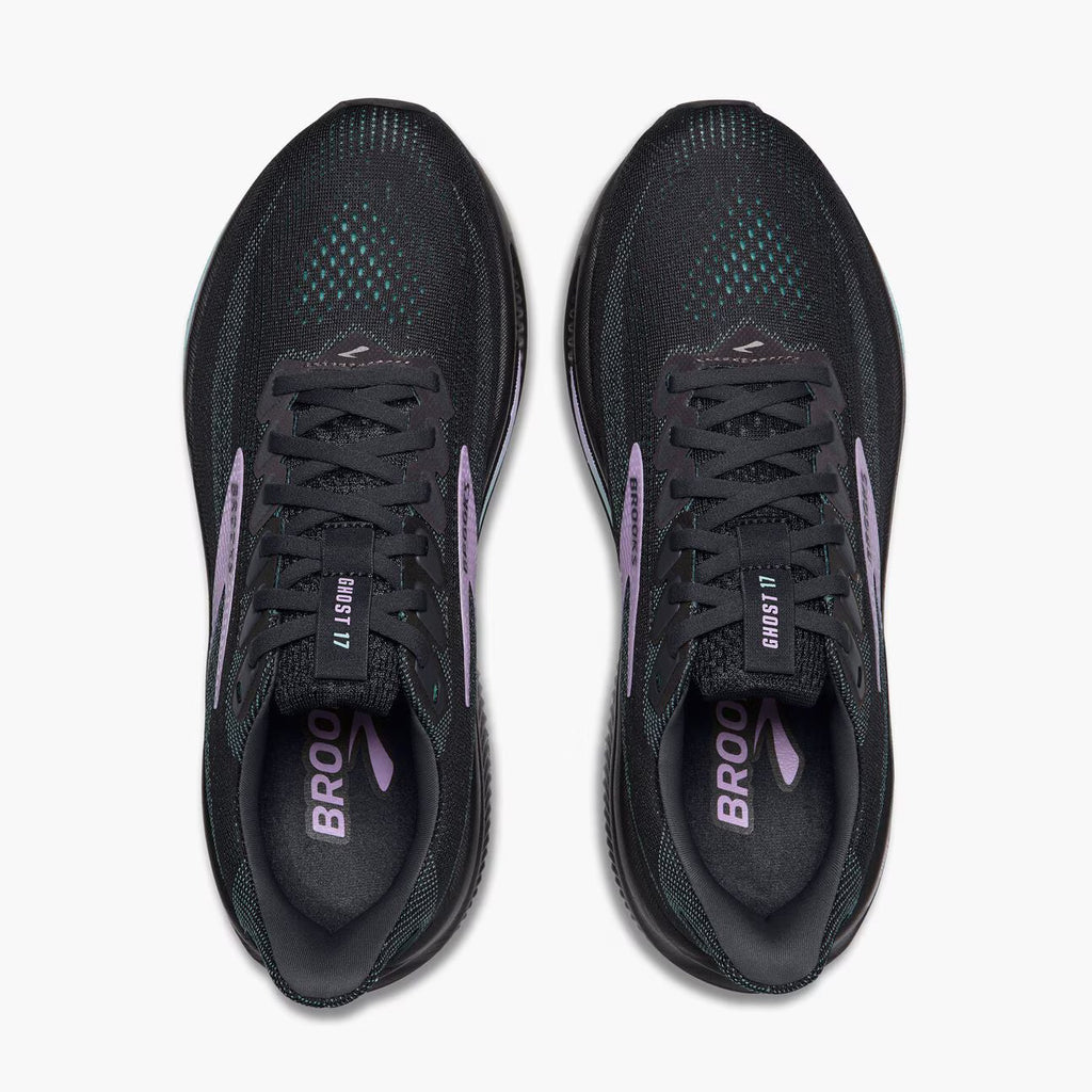 Brooks Women's Ghost 17 (Wide) - Grey/Clearwater/Purple