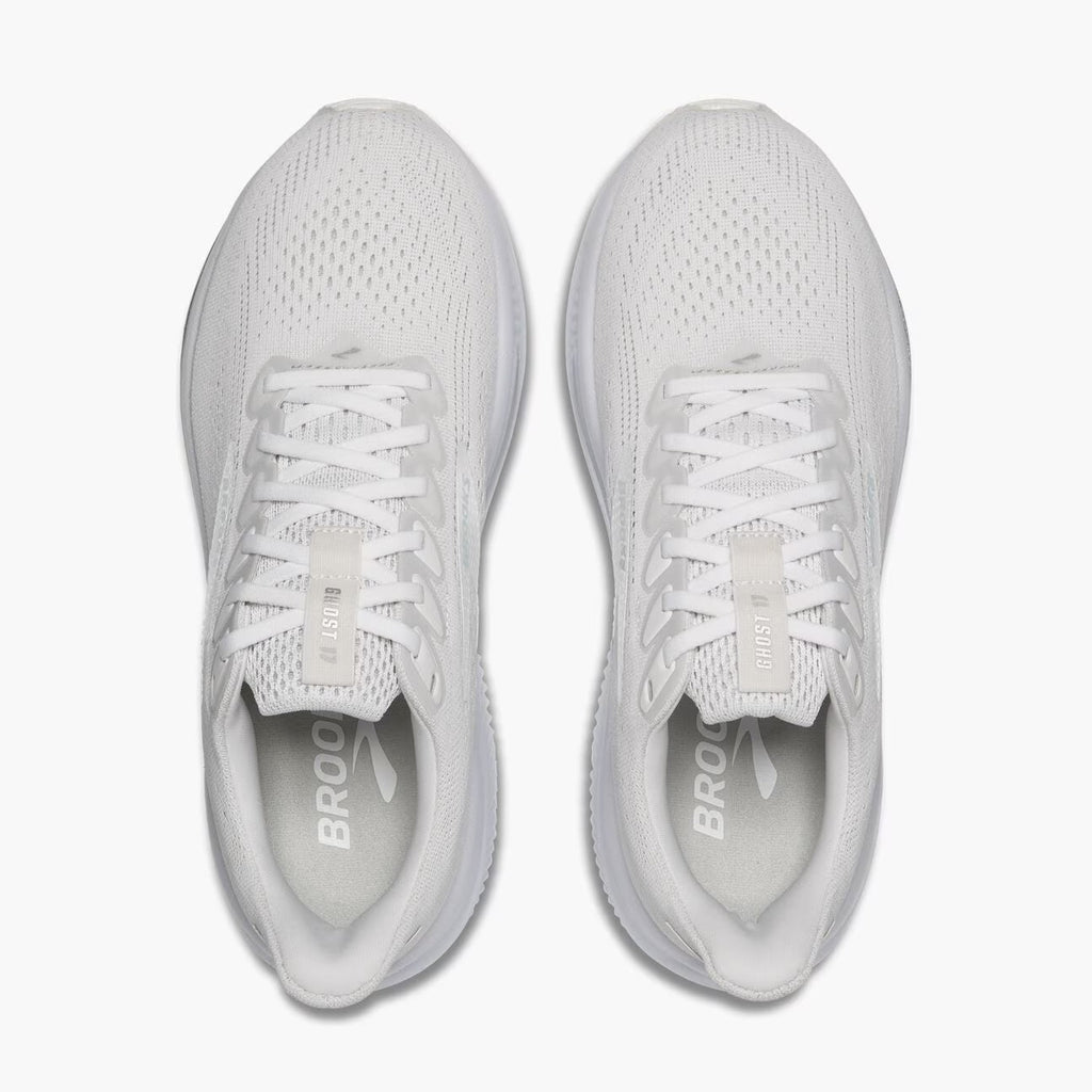 Brooks Women's Ghost 17 (Wide) - White/White/Grey