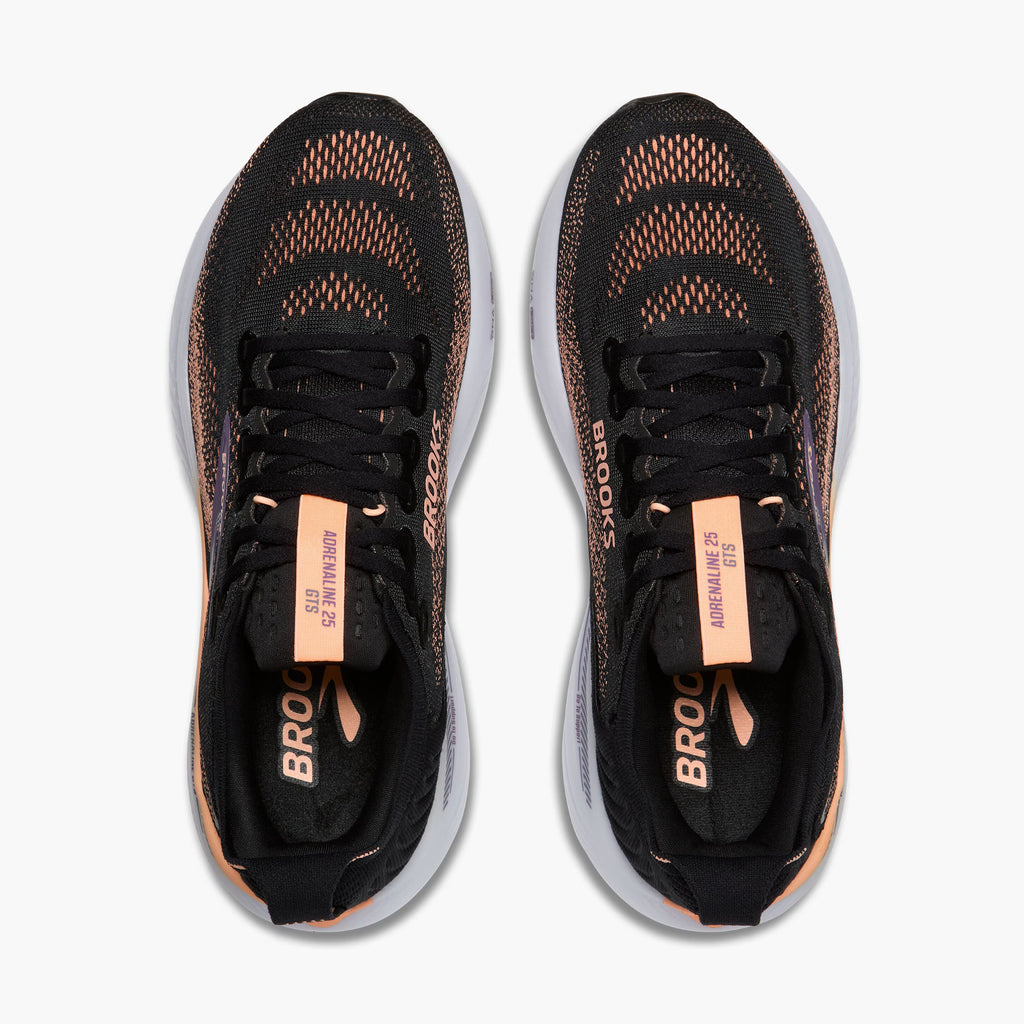 Brooks Women's Adrenaline GTS 25 - Black/Peach/Mulled Grape