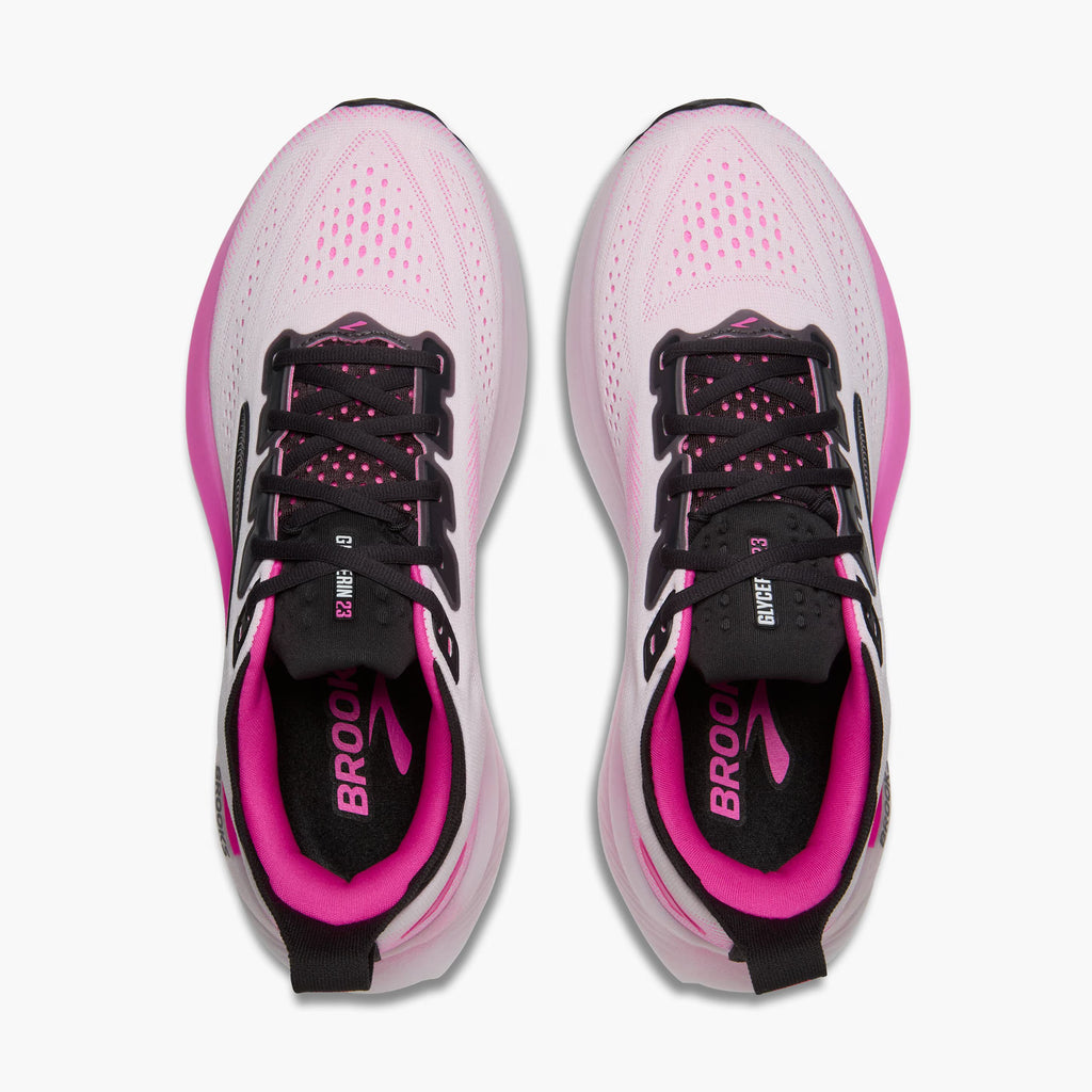 Women's Brooks Glycerin 23 - White/Phantom/Cyber Pink