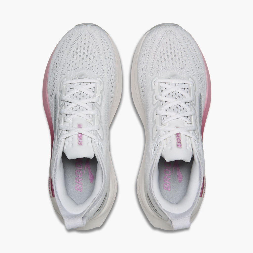 Women's Brooks Glycerin 23 WIDE - White/Harbor Mist/Metallic