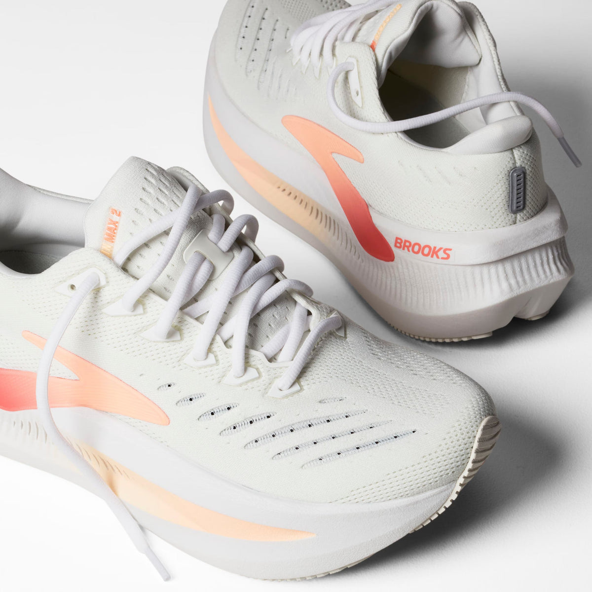 Brooks Women's Glycerin Max 2 - White/Coral/Peach