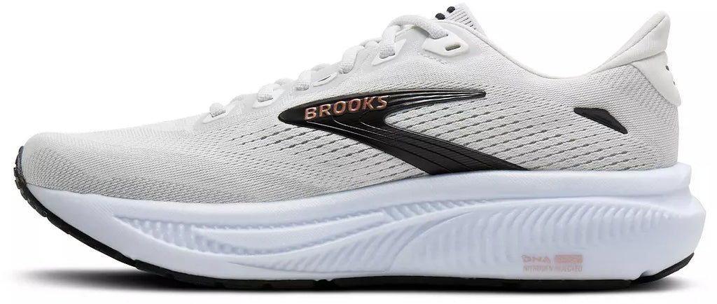 Brooks Women's Ghost 18 (Narrow) - White/Black/Rose Gold