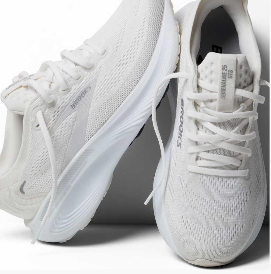 Brooks Women's Adrenaline GTS 25 (Wide) - White/White/Silver