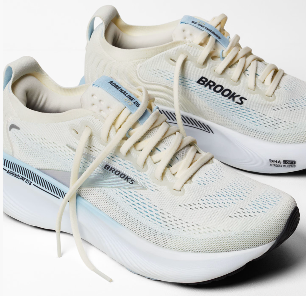 Brooks Women's Adrenaline GTS 25 - Star White/Nantucket/Chrome