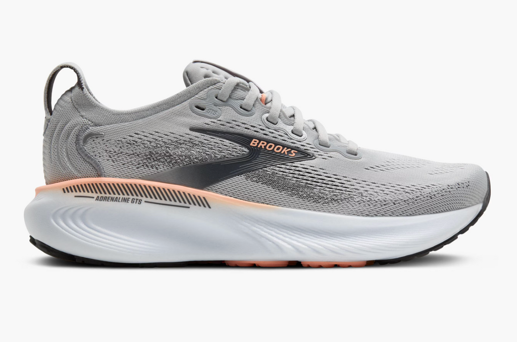 Brooks Women's Adrenaline GTS 25 (Extra Wide) - Grey/Blackened Pearl/Coral