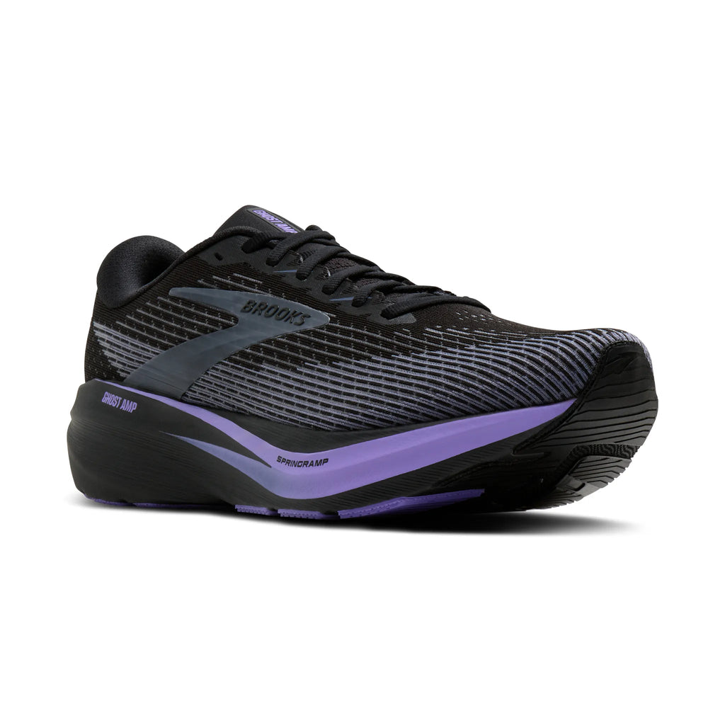 Brooks Men's Ghost Amp - Black/Grey/Purple Hebe