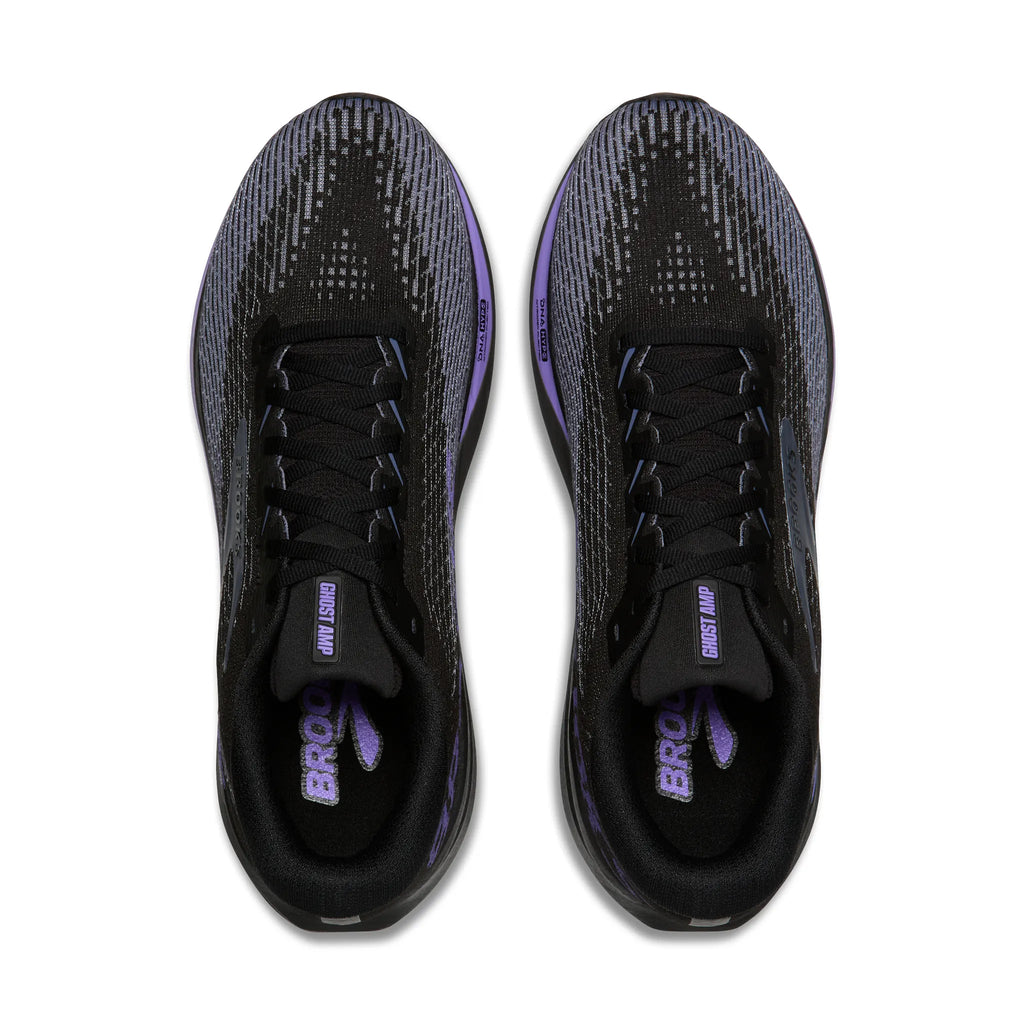 Brooks Men's Ghost Amp - Black/Grey/Purple Hebe