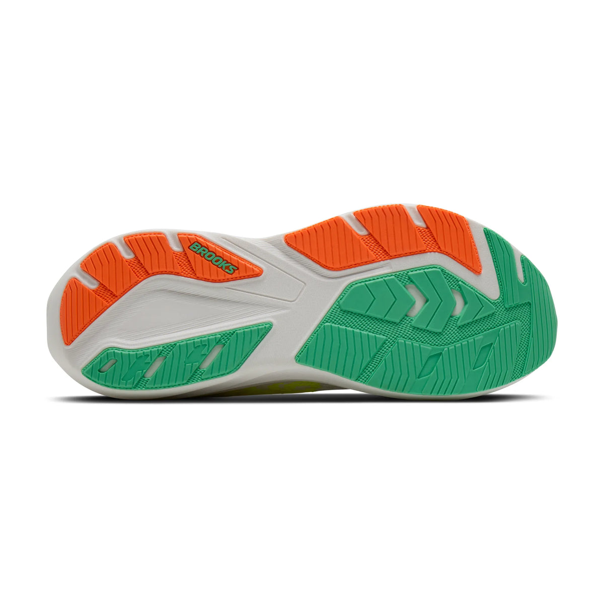 Brooks Men's Ghost Amp (Wide) - White/Paradise Green/Nightlife