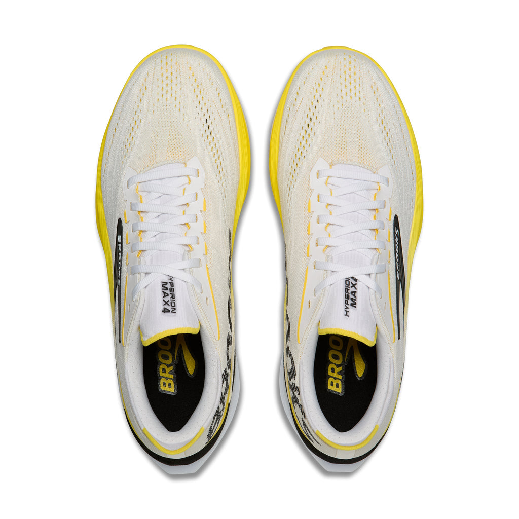 Brooks Men's Ghost Amp - White/Cyber Yellow/Black