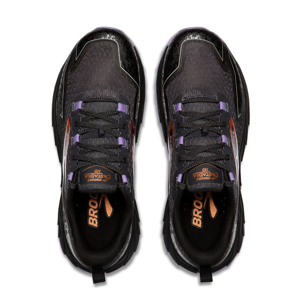 Brooks Womens Cascadia 18- Ebony/Sweet Lavender/Copper (1204161B048)