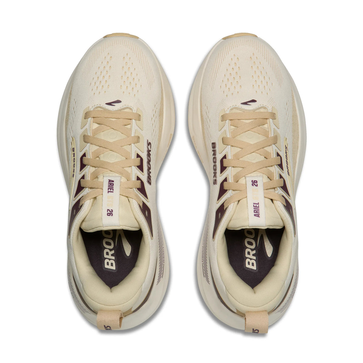 Brooks Women's Ariel GTS 26 (Wide) - Coconut/Sand/Potent Purple