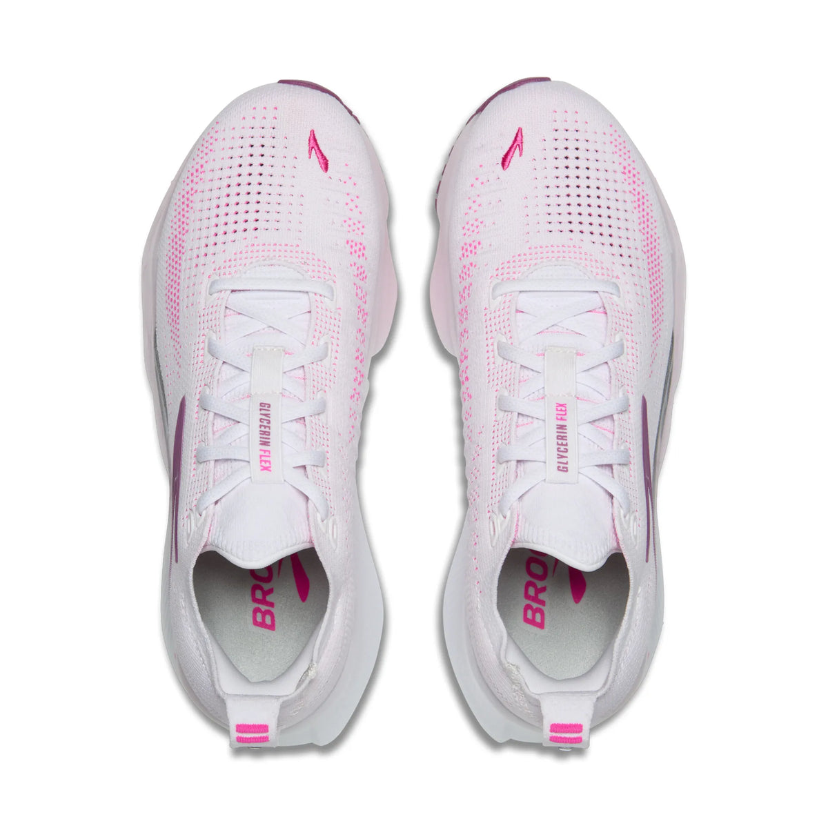 Brooks Women's Glycerin Flex - White/Cyber Pink/Argyle