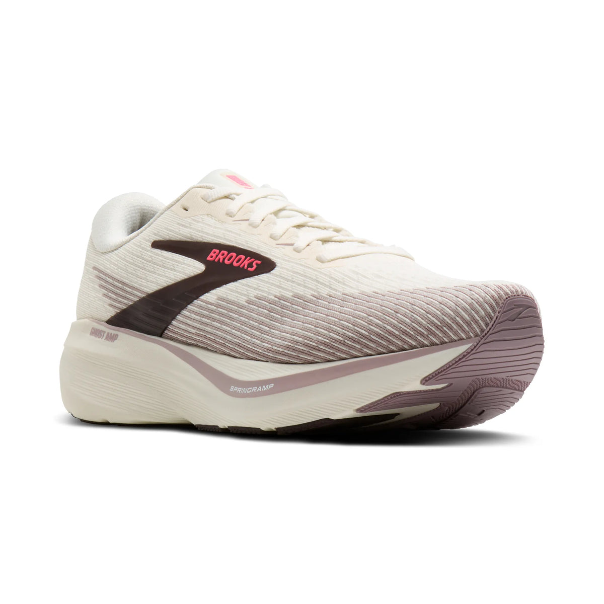 Brooks Women's Ghost Amp (Wide) - Arctic Wolf/Dove/Pink